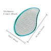 A clear glass hair remover with a teardrop shape, showing dimensions of 10.5cm (4.1 inches) in length and 6cm (2.36 inches) i