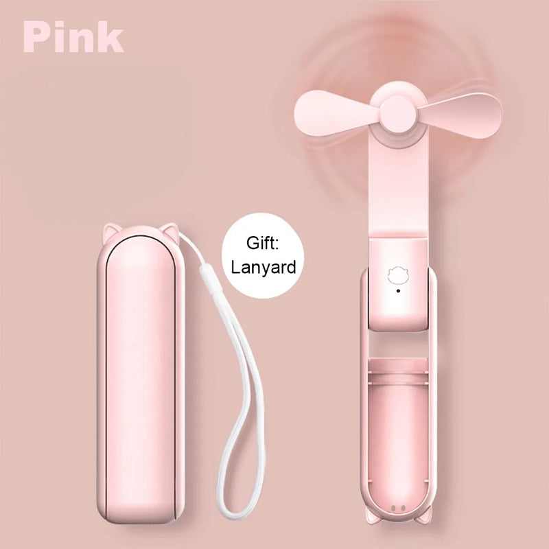 Mini Foldable USB Rechargeable Handheld Fan