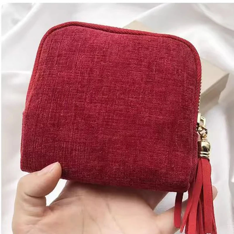 Velvet Jewelry Storage Pouch with Tassel — Travel Organizer for Rings, Bracelets & More