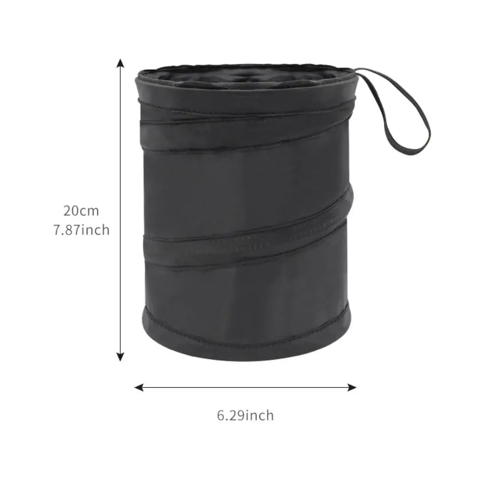Waterproof Car Trash Can with Lid and Side Pocket