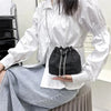 Rhinestone Bucket Crossbody Bag with Detachable Chain Strap