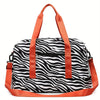 Animal Print Travel Duffle Bag with Shoe Compartment