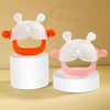 Bunny-Shaped Silicone Teether with Full-Hand Grip for Babies