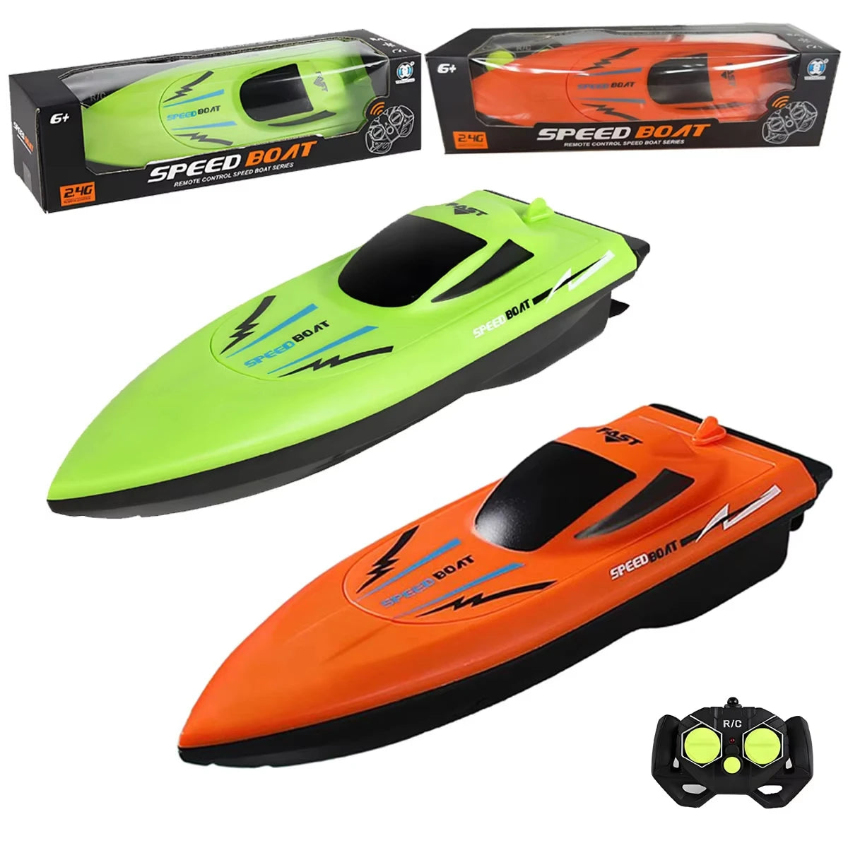 High-Speed Remote Control Boat with Dual Propellers