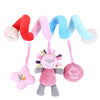 Soft Car Seat & Stroller Toy Set with Mirror, Crinkle, and Squeaky Sounds