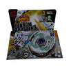 A 4D Metal Fusion Battle Set with Launcher spinning top toy featuring a dark and gold design.