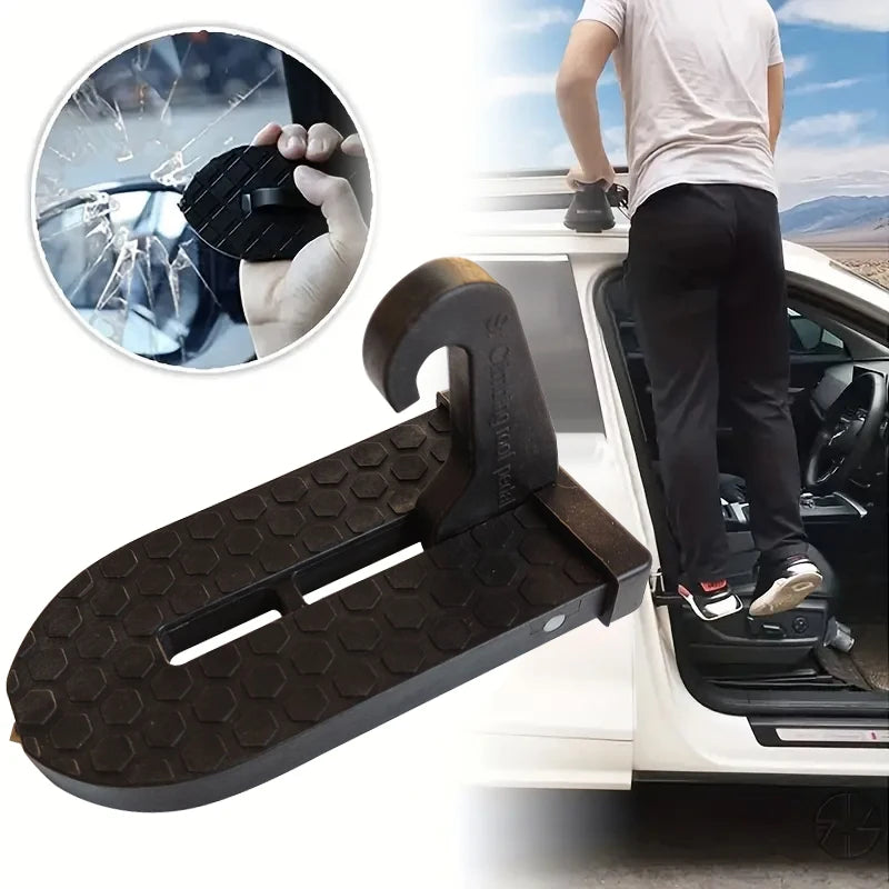 Foldable Car Roof Rack Step with Safety Hammer