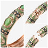 Enamel Bangle Bracelet with Rose Gold Plating