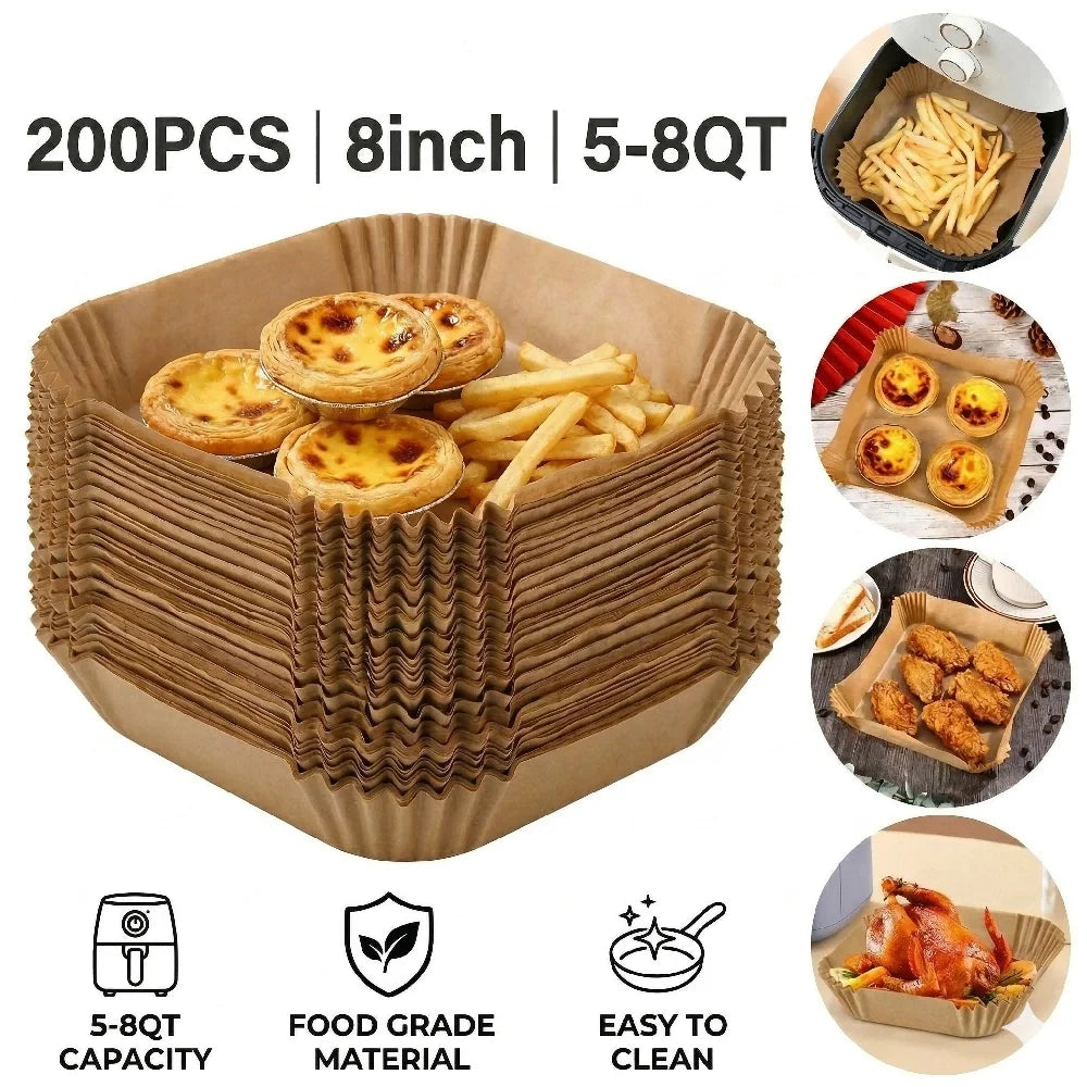 Disposable Air Fryer Paper Liners – Nonstick & Greaseproof