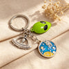 Space Explorer Enamel Keychain – UFO & Astronaut Design
