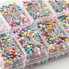 Colorful Glass Head Sewing Pins (100-Piece Set)