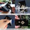 Demon credit card skin cover sticker shown in various uses and designs