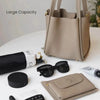 Minimalist Vegan Leather Crossbody Bucket Bag