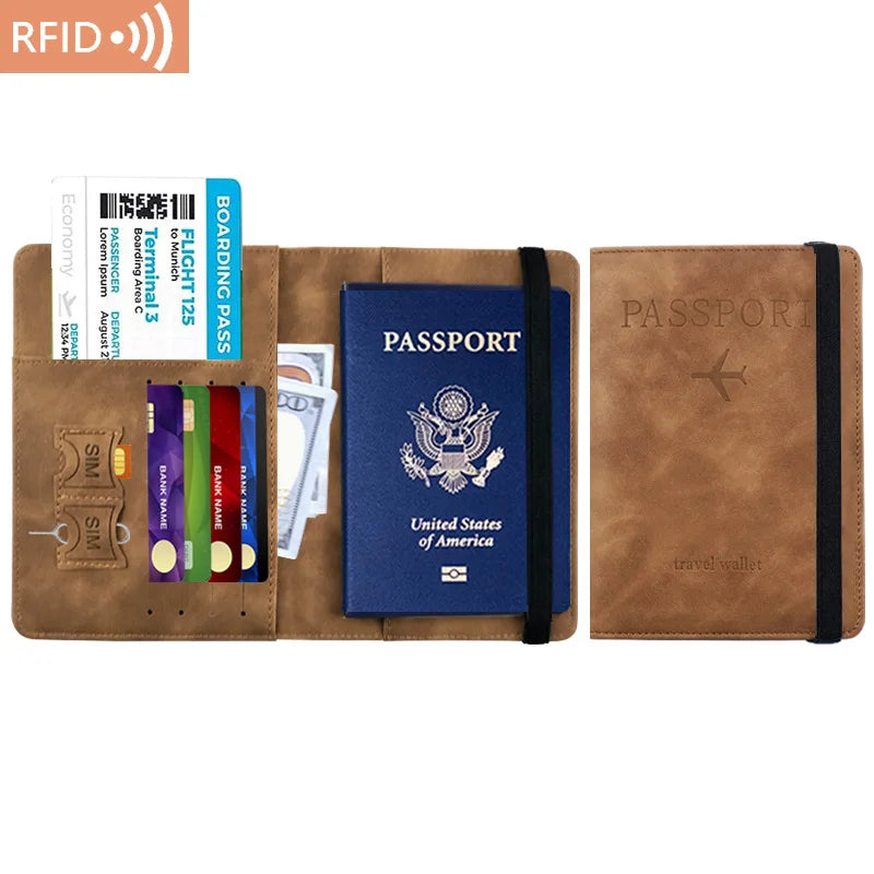 RFID-Blocking Passport Holder in Premium PU Leather