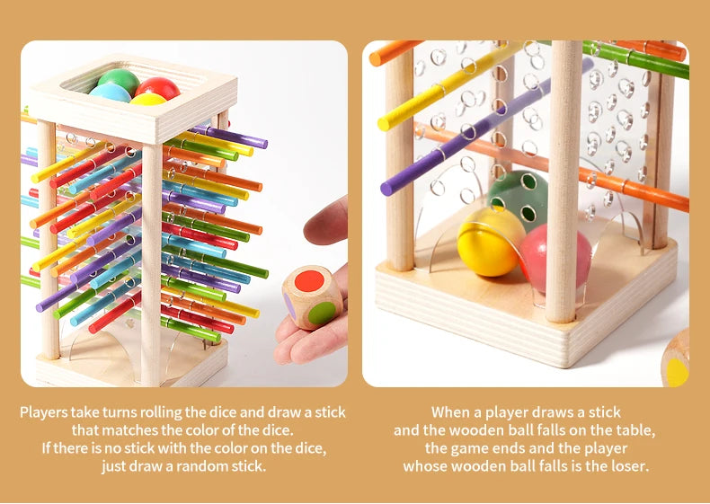 Wooden Counting Sticks and Balance Toy for Early Learning