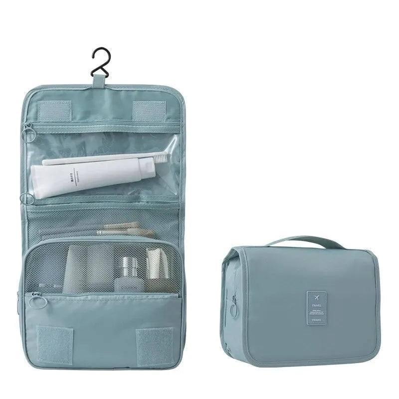 Aufhängbare Reise-Makeuptasche mit Nass- & Trockentrennung