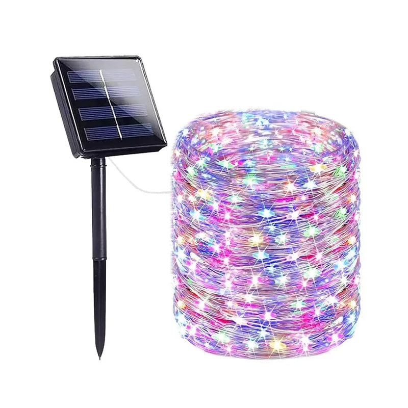 8-Mode Solar String Lights - Waterproof Outdoor LED Fairy Lights for Garden & Patio