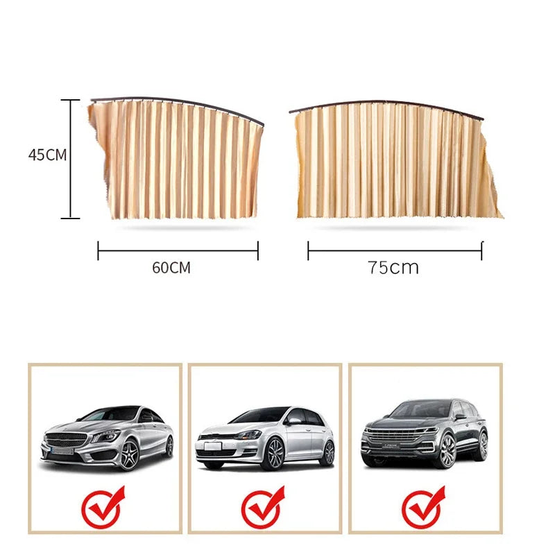 Magnetic Car Window Sun Shades - Set of 2