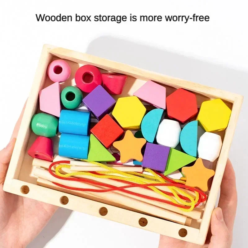 Montessori Wooden Color & Shape Matching Puzzle for Toddlers
