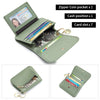 Genuine Leather Tri-Fold Wallet with Coin Pocket & Keychain