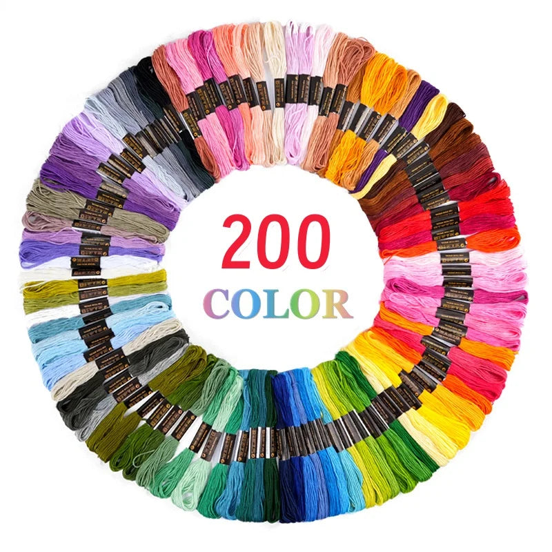 Cotton Embroidery Floss Assortment with 36 Skeins