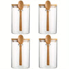 Airtight Glass Overnight Oats Jars with Spoon (16 oz)