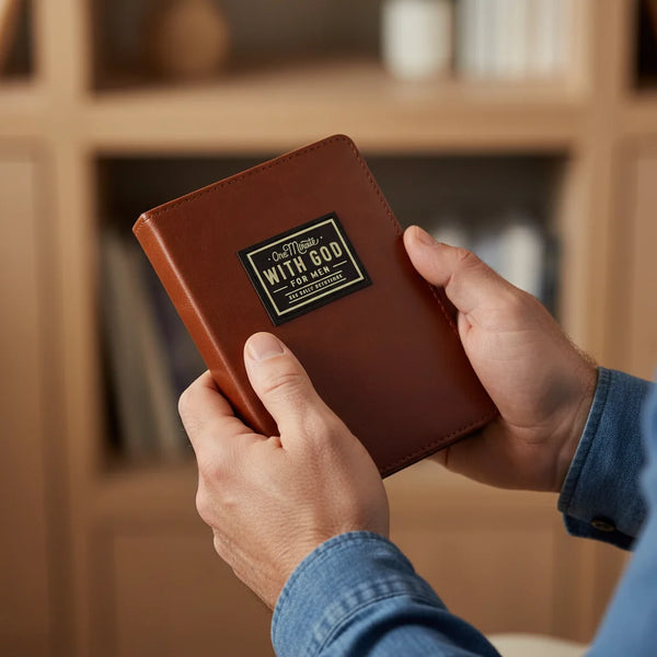 Men's Leather Prayer Journal with 365 Daily Devotions