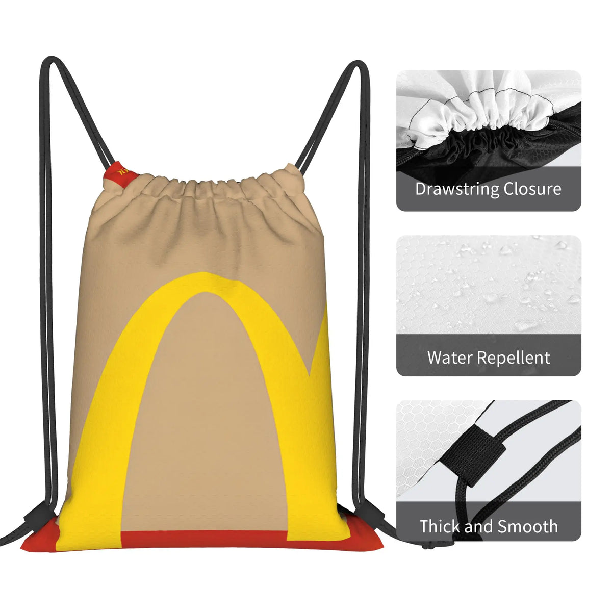 Recycled Kraft Paper Drawstring Backpack