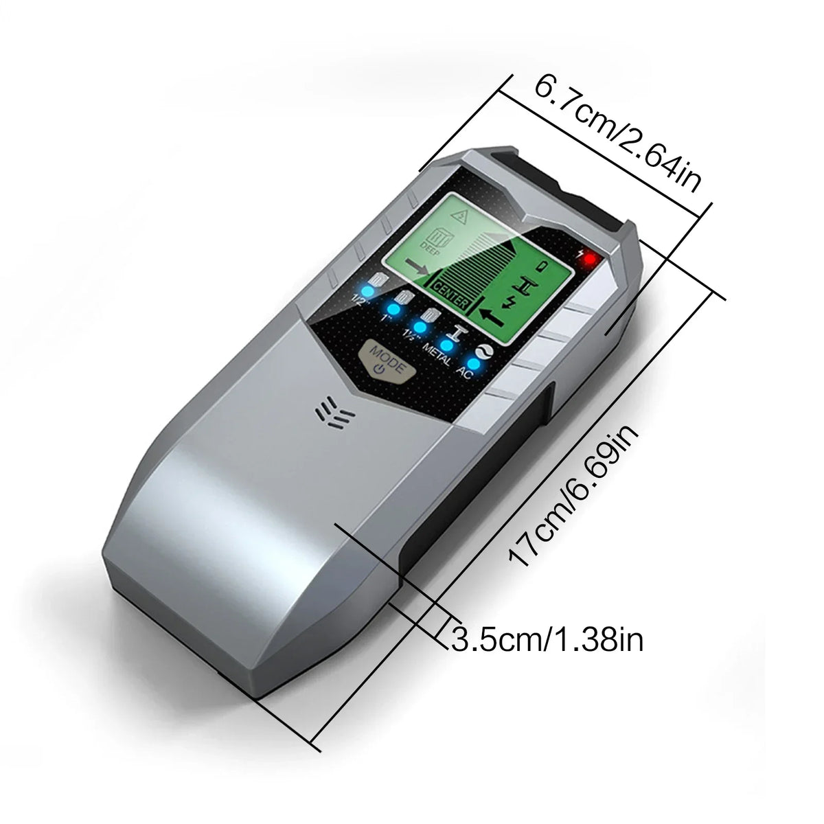 5-in-1 Wall Scanner with LCD Display for Studs, Metal, and Live Wire