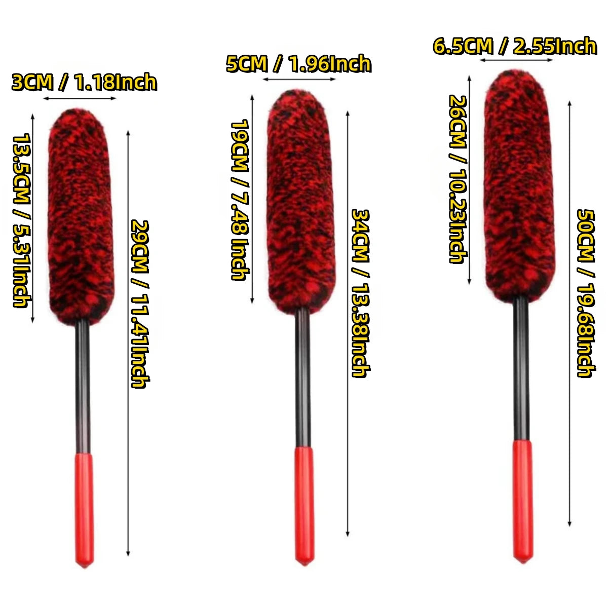Bendable Wheel Cleaning Brush Set for Car Rims and Tires