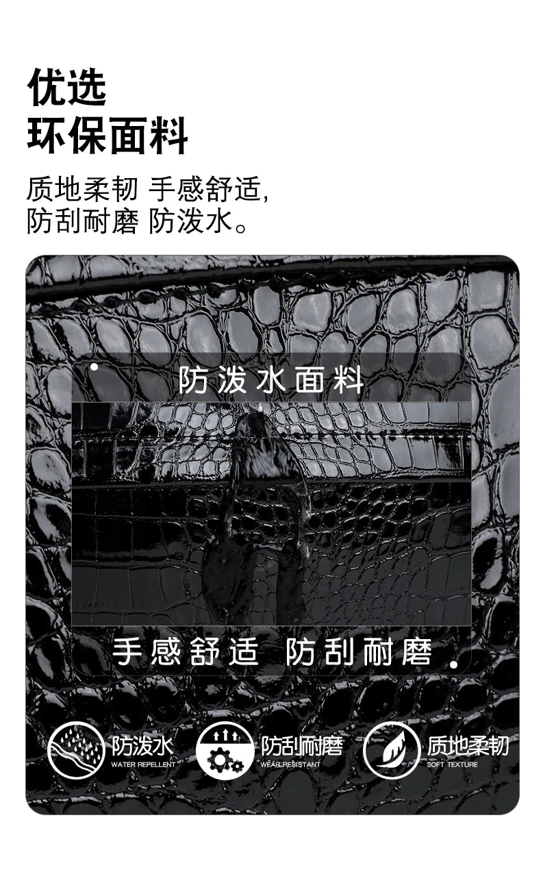 Vintage Leather Men's Clutch Bag with Detachable Waist Strap