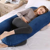 U-Shaped Full Body Pregnancy Pillow with Removable Velvet Cover