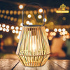 Rattan Solar Garden Lantern with Handle