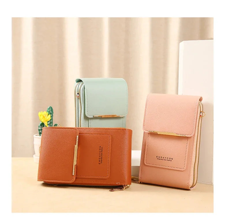 Women's Crossbody Wallet Bag with Touchscreen Phone Pocket