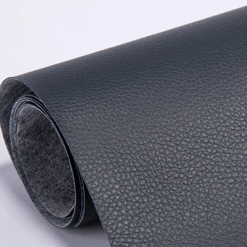 Roll of dark gray self-adhesive PU leather repair patches