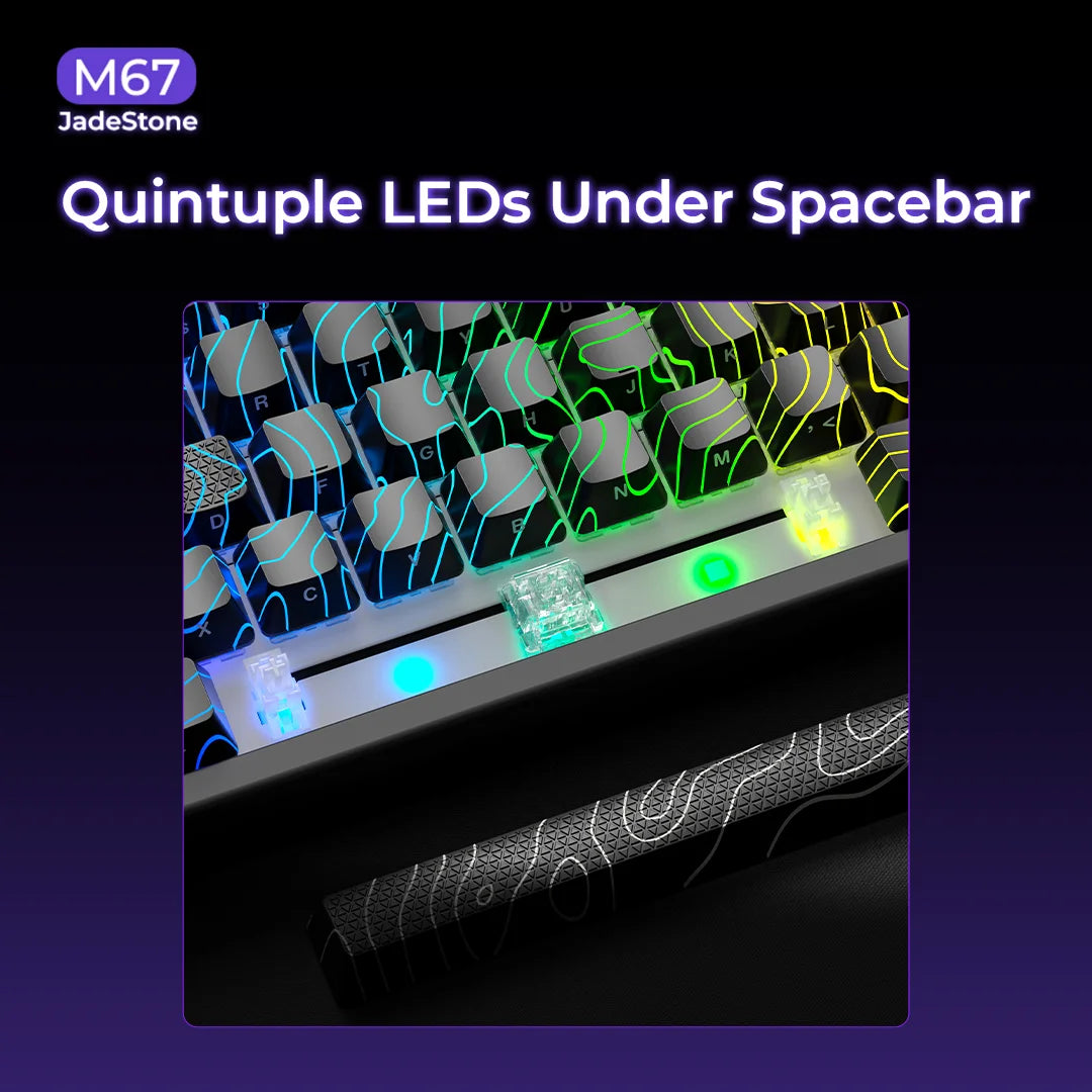JadeStone 67-Key Wireless Mechanical Keyboard with IMD-Tech Keycaps