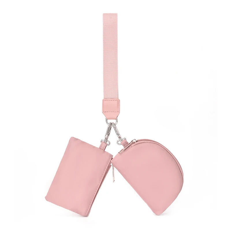 Mini Keychain Wallet with Wristlet Strap