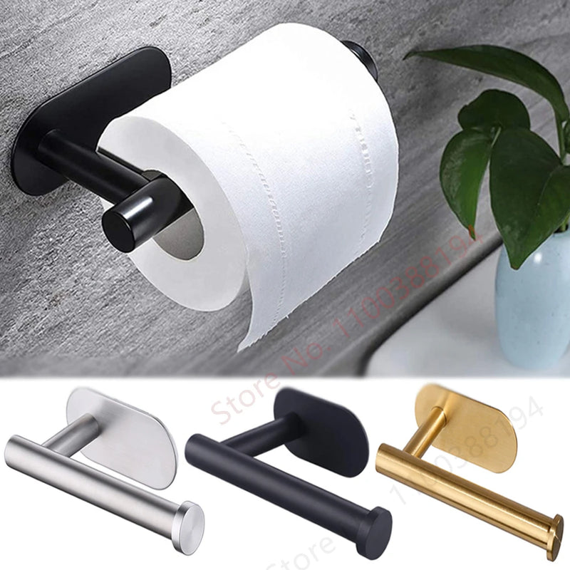 Porte-rouleaux de papier toilette en acier inoxydable à fixation murale