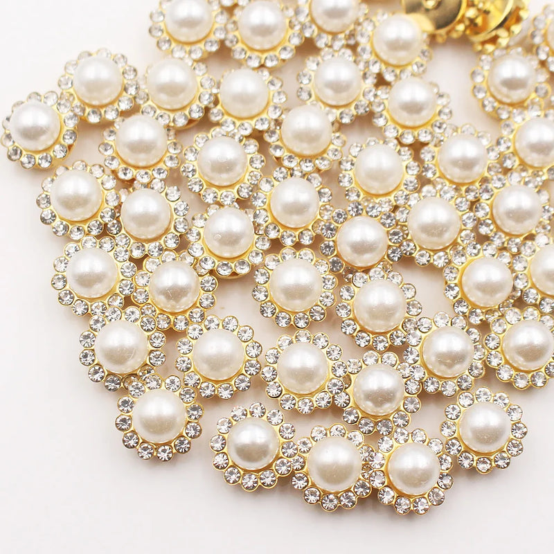 Gold Claw Sunflower Rhinestones for Sew-On Crafts