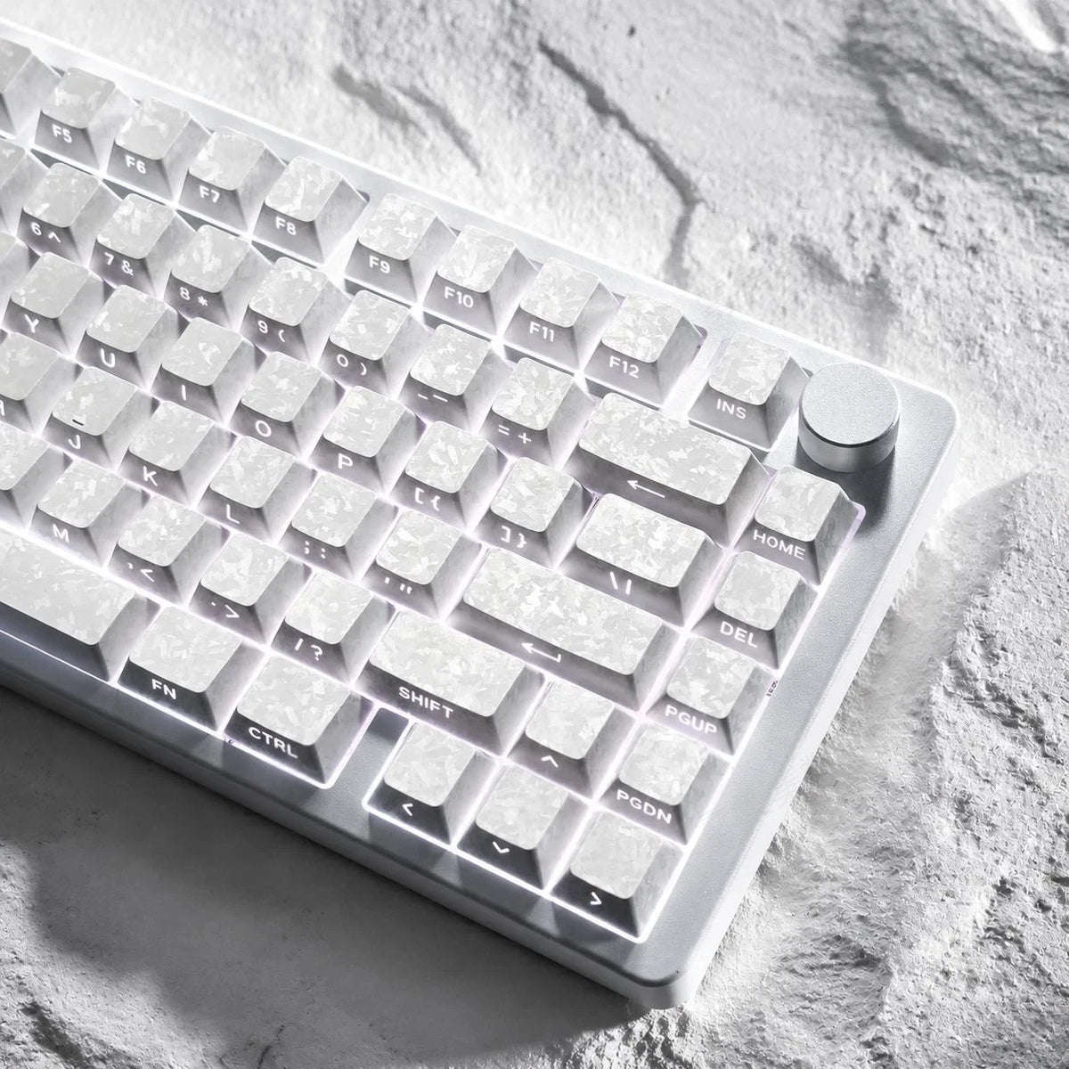 Carbon Pattern Side-Printed Keycap Set for MX-Style Keyboards