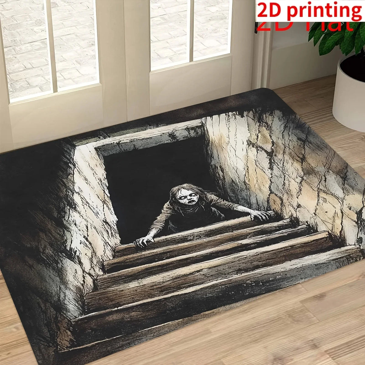 Halloween Clown Doormat for Entryway Decor