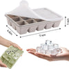Reusable Silicone Ice Cube Tray with Lid