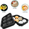 Silicone Ice Ball Maker - Large 3D Sphere & Cube Ice Mold