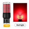A cylindrical red LED light bulb with a black base and a grid of red lights.