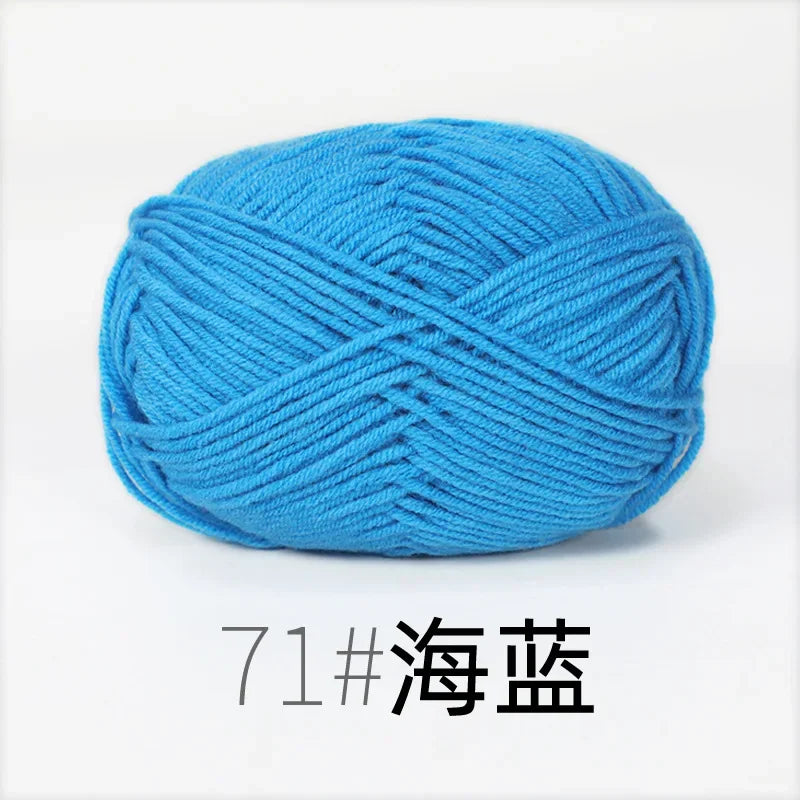 4-Ply Soft Cotton Blend Yarn for Knitting and Crochet