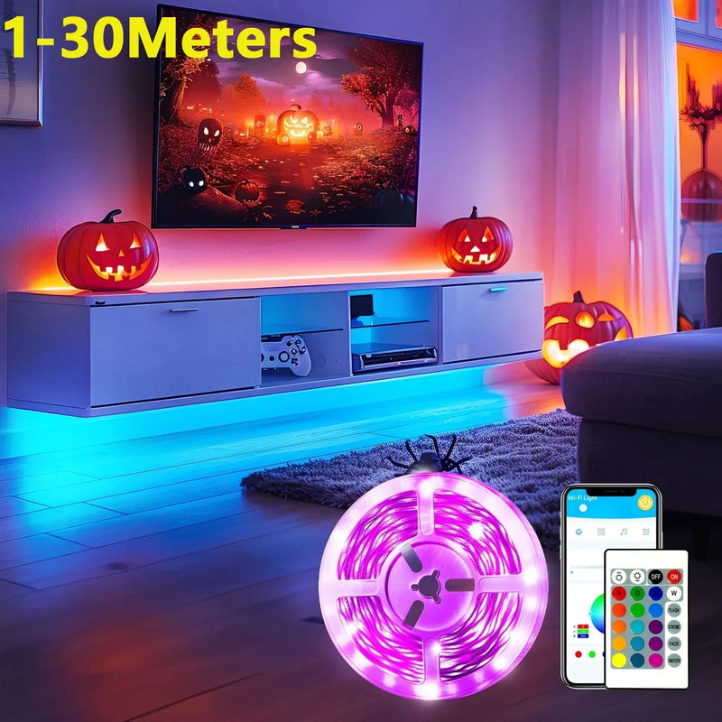 Smart RGB LED Strip Lights with USB Power & App Control