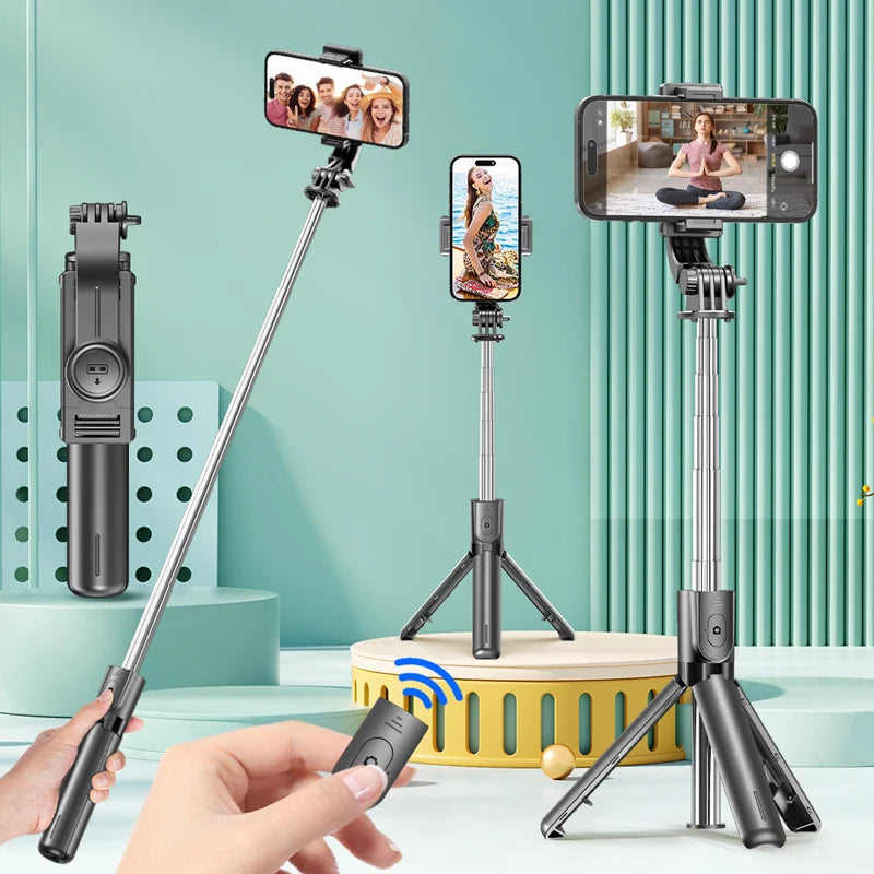 Portable Selfie Stick Tripod with Bluetooth Remote