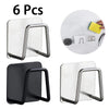 Six stainless steel sponge holders for kitchen sink, shown in black and silver finishes.