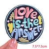 Encouraging Embroidered Iron-On Patches for Jackets, Jeans & Bags