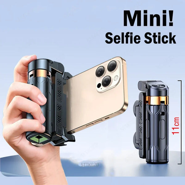Compact 4-in-1 Selfie Stick with Bluetooth Remote